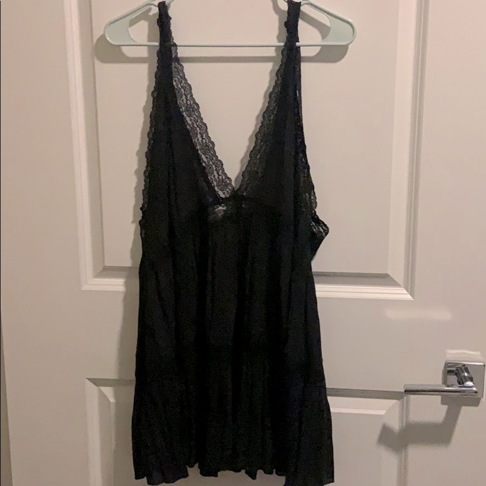 Free People black, lacey slip!